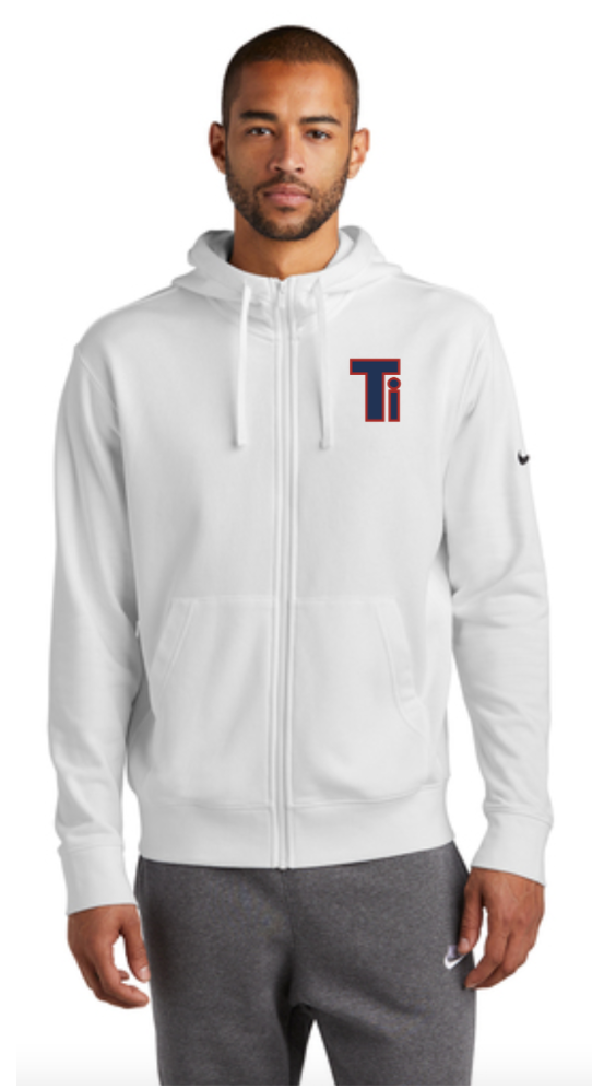 Team Iowa Nike Club Fleece Sleeve Swoosh Full-Zip Hoodie