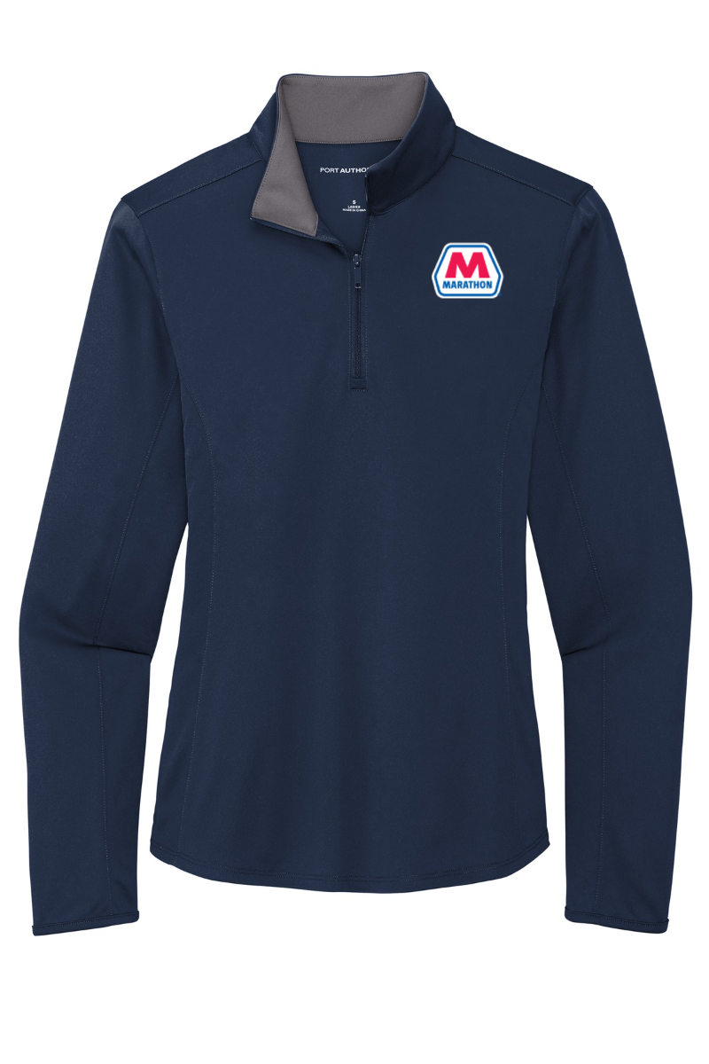 Navy Port Authority ® Ladies Silk Touch ™ Performance 1/4-Zip