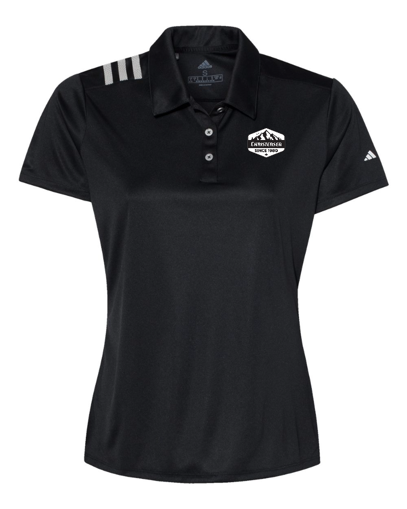 Women's Adidas 3-Stripes Shoulder Polo