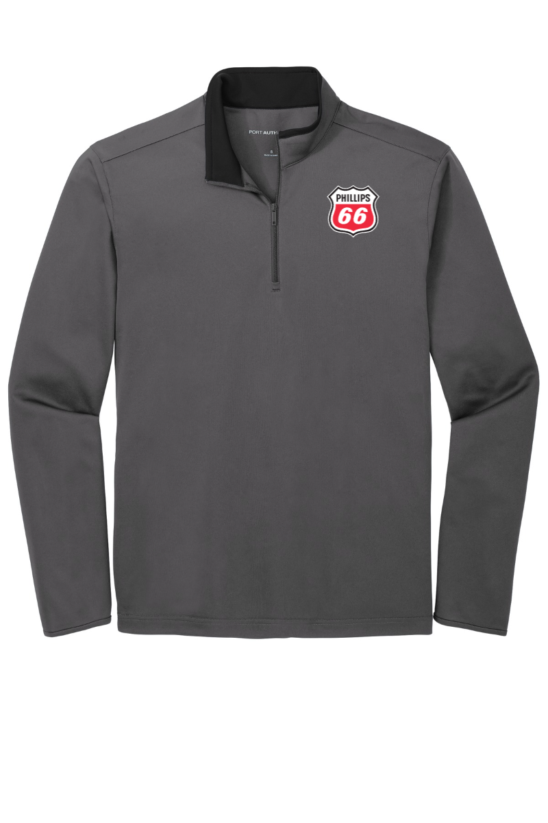 Grey Port Authority ® Silk Touch ™ Performance 1/4-Zip