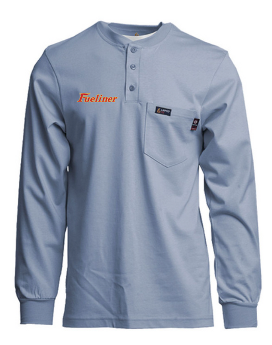 Lapco Flame-Resistant Henley Tee (FRT-HJE-LIGHTBLUE) (FL01E-RC)