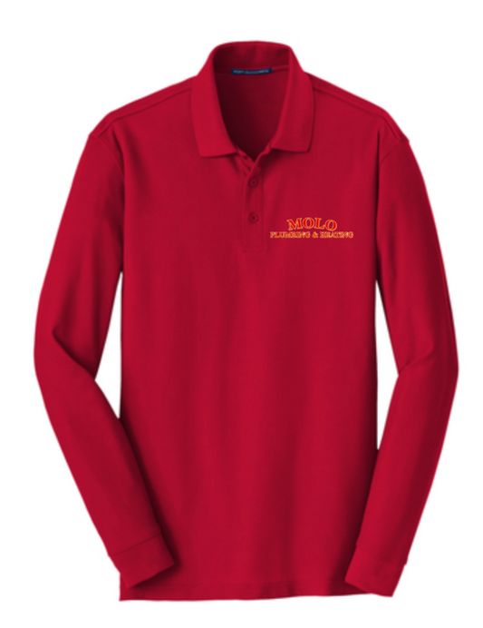 HVAC Pique Long Sleeve Polo (k100ls) (HO81E-LC-RY)