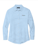 (EMB-2) Ladies Long Sleeve Stretch Woven Shirt