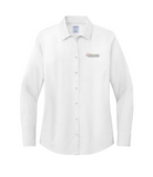 (EMB-2) Ladies Wrinkle-Free Stretch Pinpoint Shirt