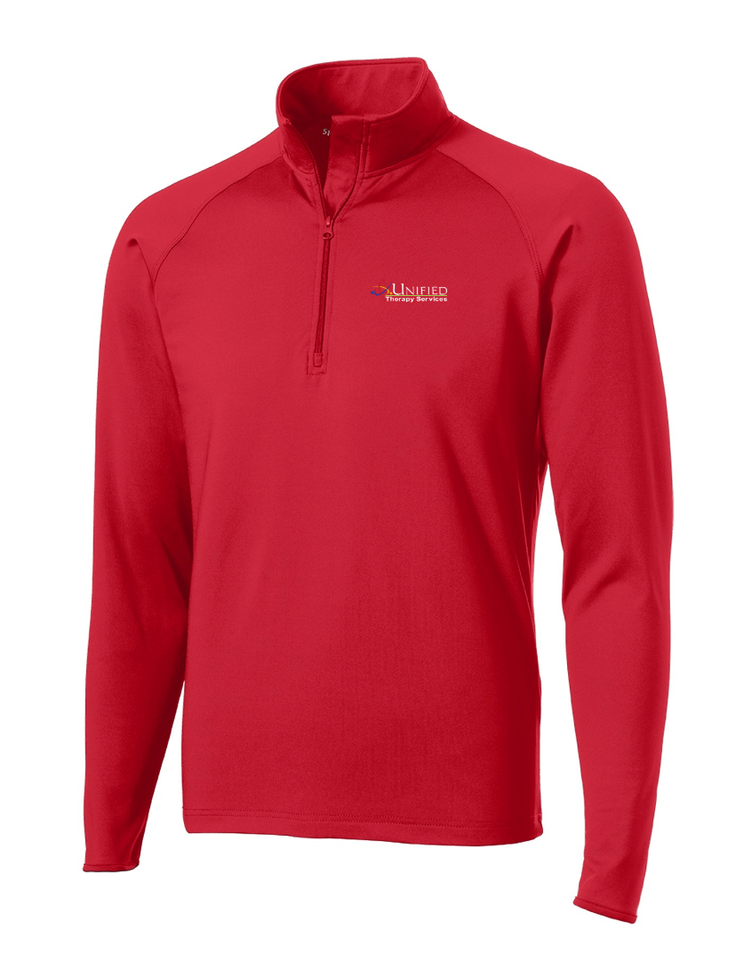 (EMB-2) Mens Sport-Wick Stretch 1/2-Zip Pullover