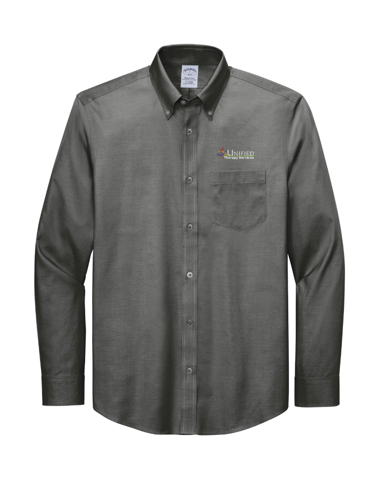 (EMB-2) Mens Wrinkle-Free Stretch Pinpoint Shirt