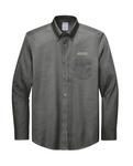 (EMB-2) Mens Wrinkle-Free Stretch Pinpoint Shirt