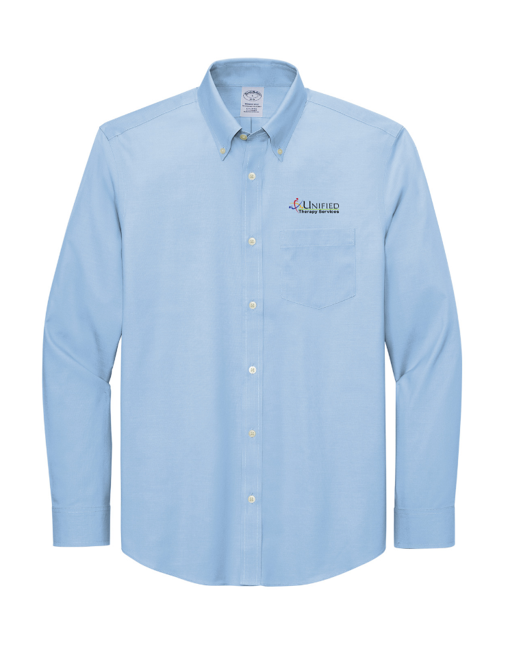 (EMB-2) Mens Wrinkle-Free Stretch Pinpoint Shirt