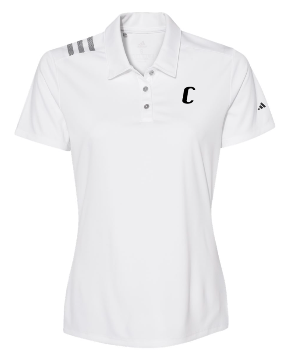 Women's Adidas 3-Stripes Shoulder Polo