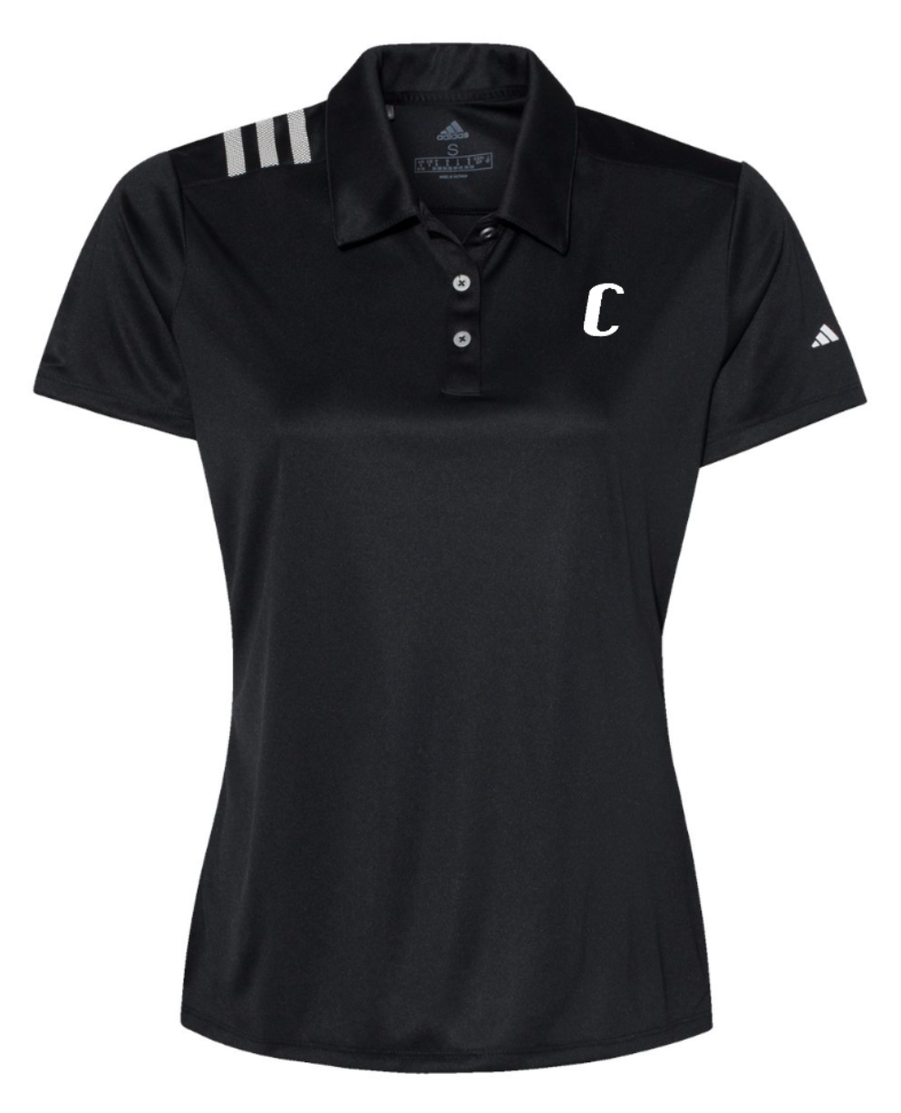 Women's Adidas 3-Stripes Shoulder Polo