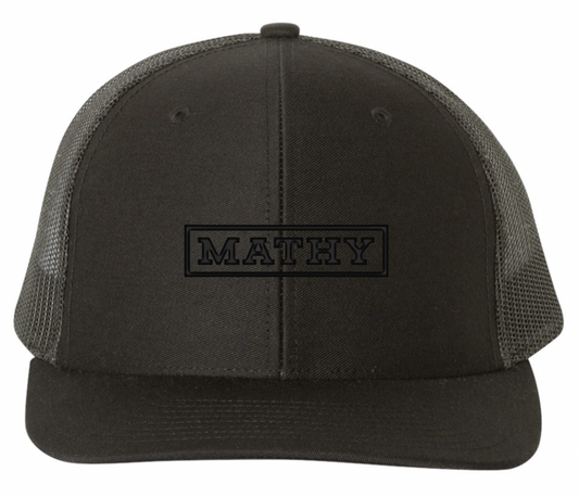 Mathy Puff Print Embroidered Hat