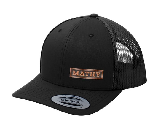 Mathy Leather Patch Hat