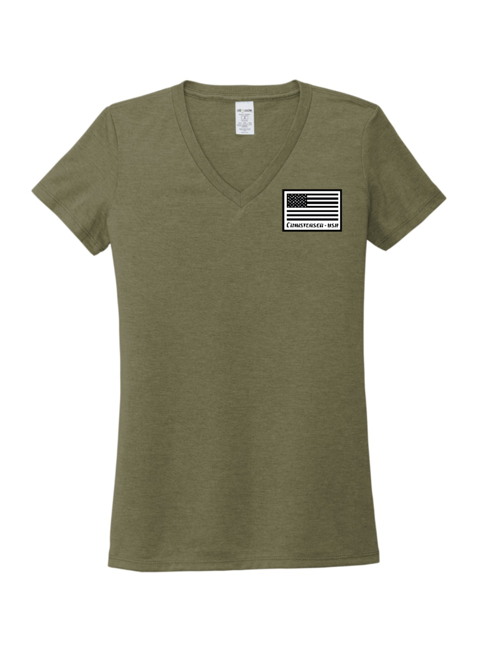 Allmade® Women’s Tri-Blend V-Neck Tee