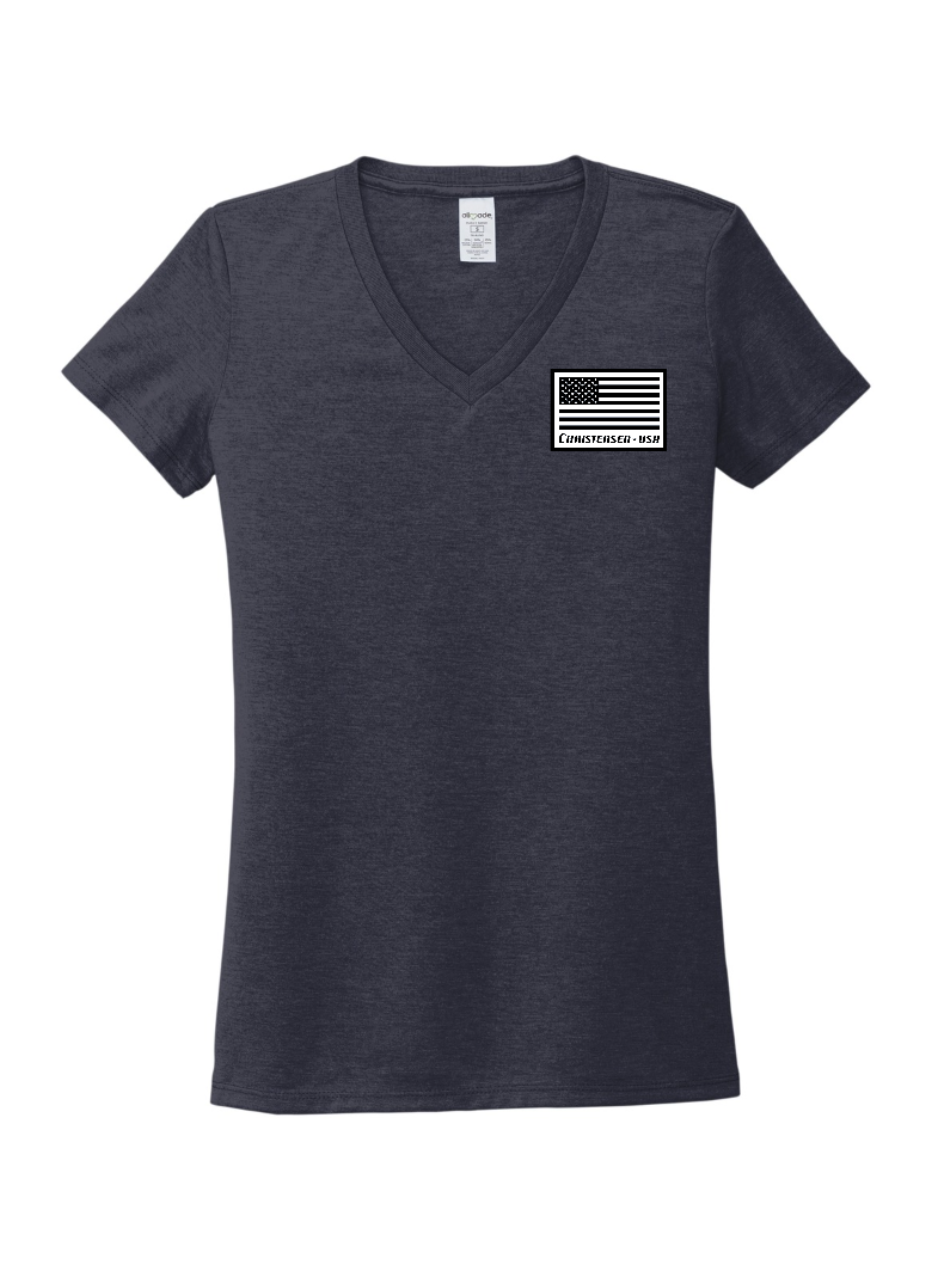 Allmade® Women’s Tri-Blend V-Neck Tee