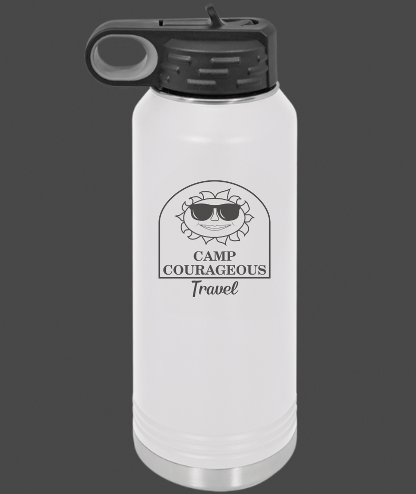 Camp Courageous Travel 32 oz Water Bottle