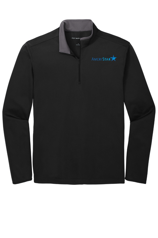 Black Port Authority ® Silk Touch ™ Performance 1/4-Zip