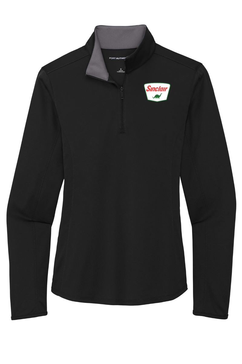 Black Port Authority ® Ladies Silk Touch ™ Performance 1/4-Zip