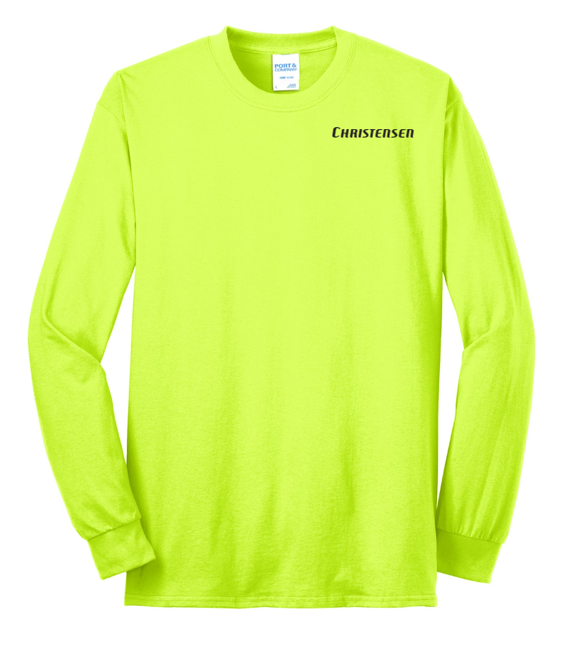 Hi-Vis Port & Company® Long Sleeve Core Blend Tee