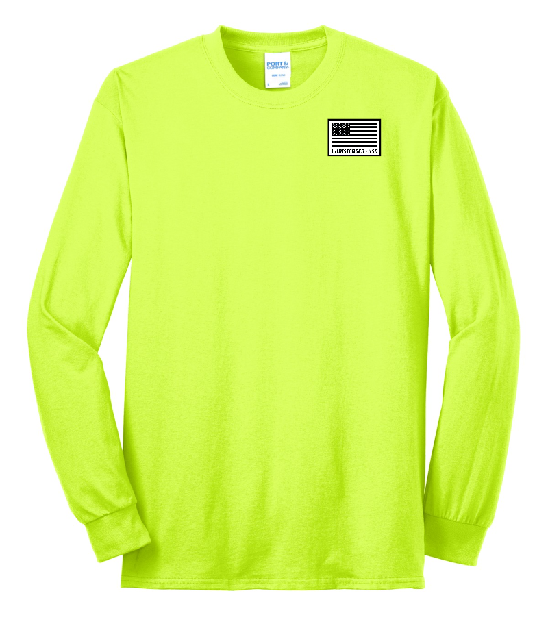 Hi-Vis Port & Company® Long Sleeve Core Blend Tee