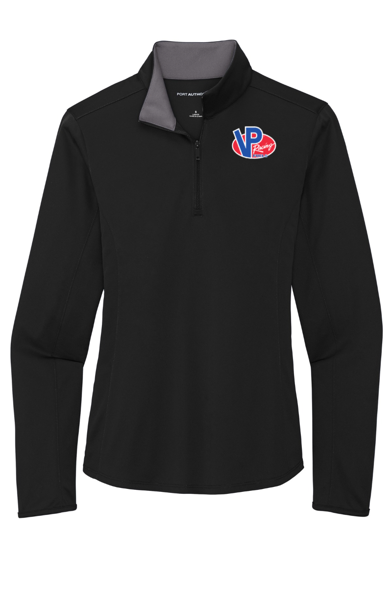 Black Port Authority ® Ladies Silk Touch ™ Performance 1/4-Zip