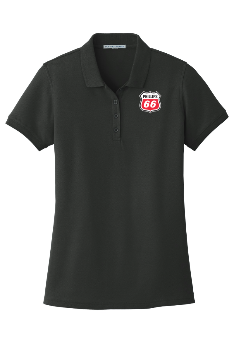 Black Port Authority® Ladies Core Classic Pique Polo