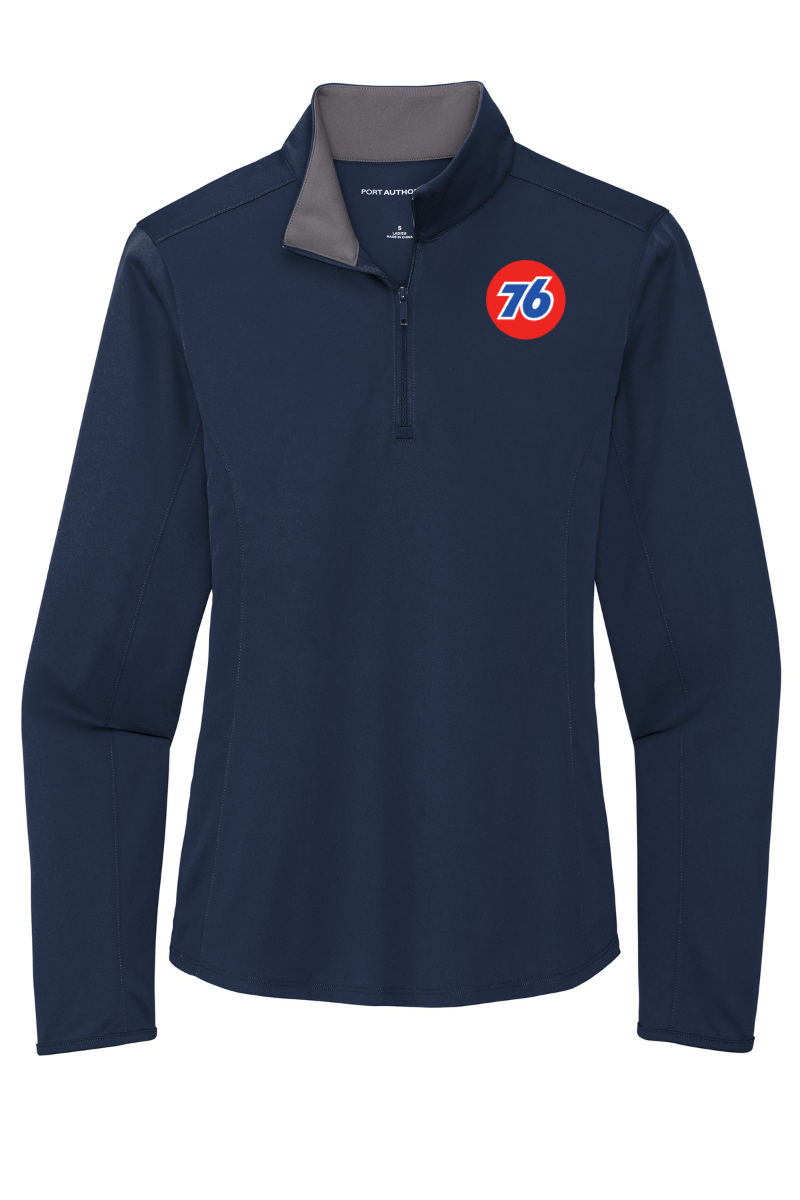 Navy Port Authority ® Ladies Silk Touch ™ Performance 1/4-Zip