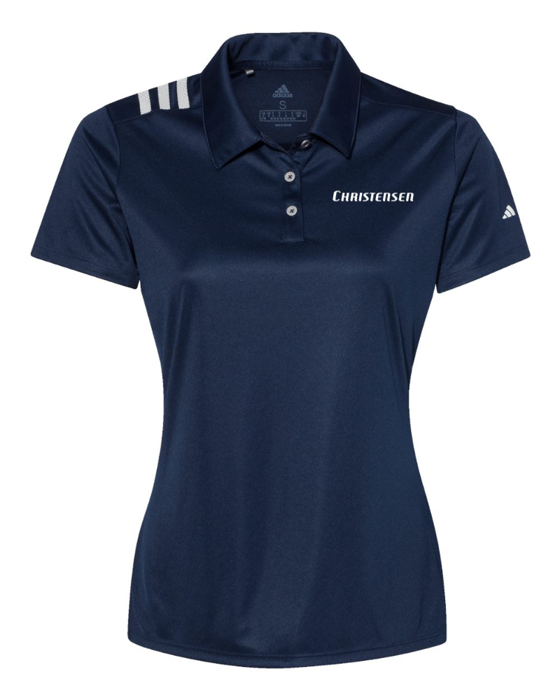 Women's Adidas 3-Stripes Shoulder Polo