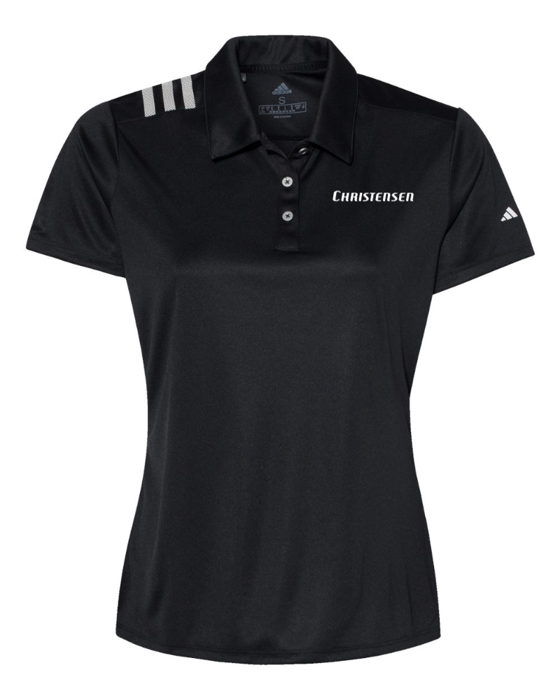 Women's Adidas 3-Stripes Shoulder Polo