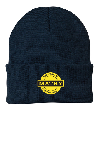 Mathy Construction Company Rib Knit Cap