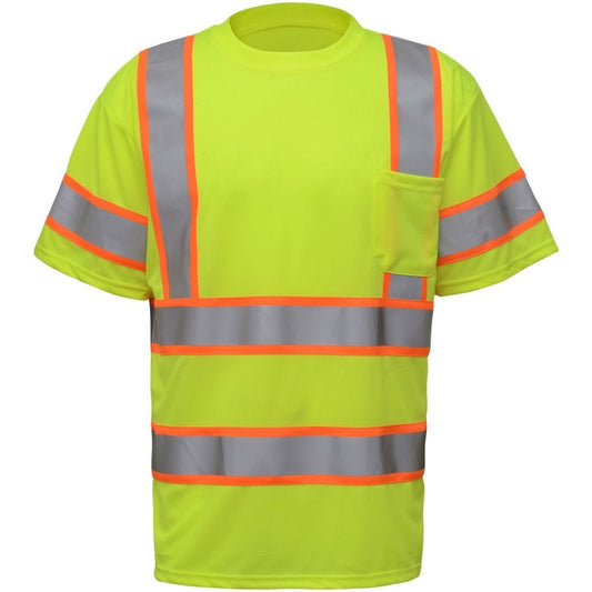 Class 3 HiVis Contrast Short Sleeve Safety T-Shirt
