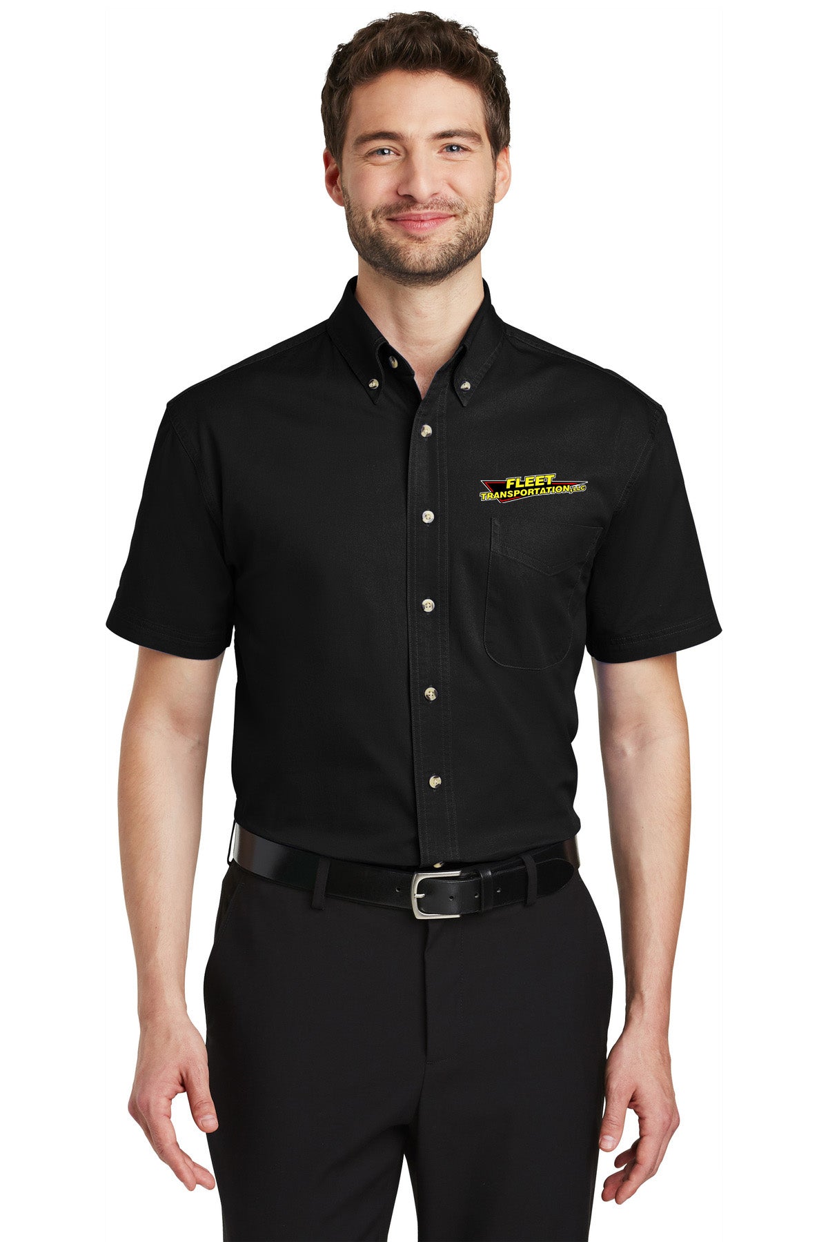 Fleet Transportation Short Sleeve Button Up