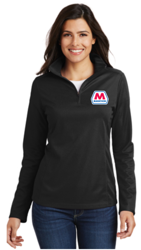 Marathon Dealer Ladies Pinpoint Mesh Quarter Zip