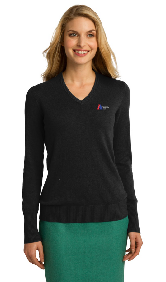 American Materials Ladies V-Neck Sweater