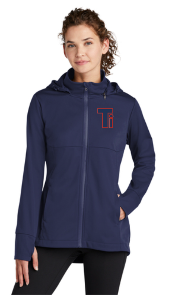 Team Iowa Sport-Tek® Ladies Hooded Soft Shell Jacket